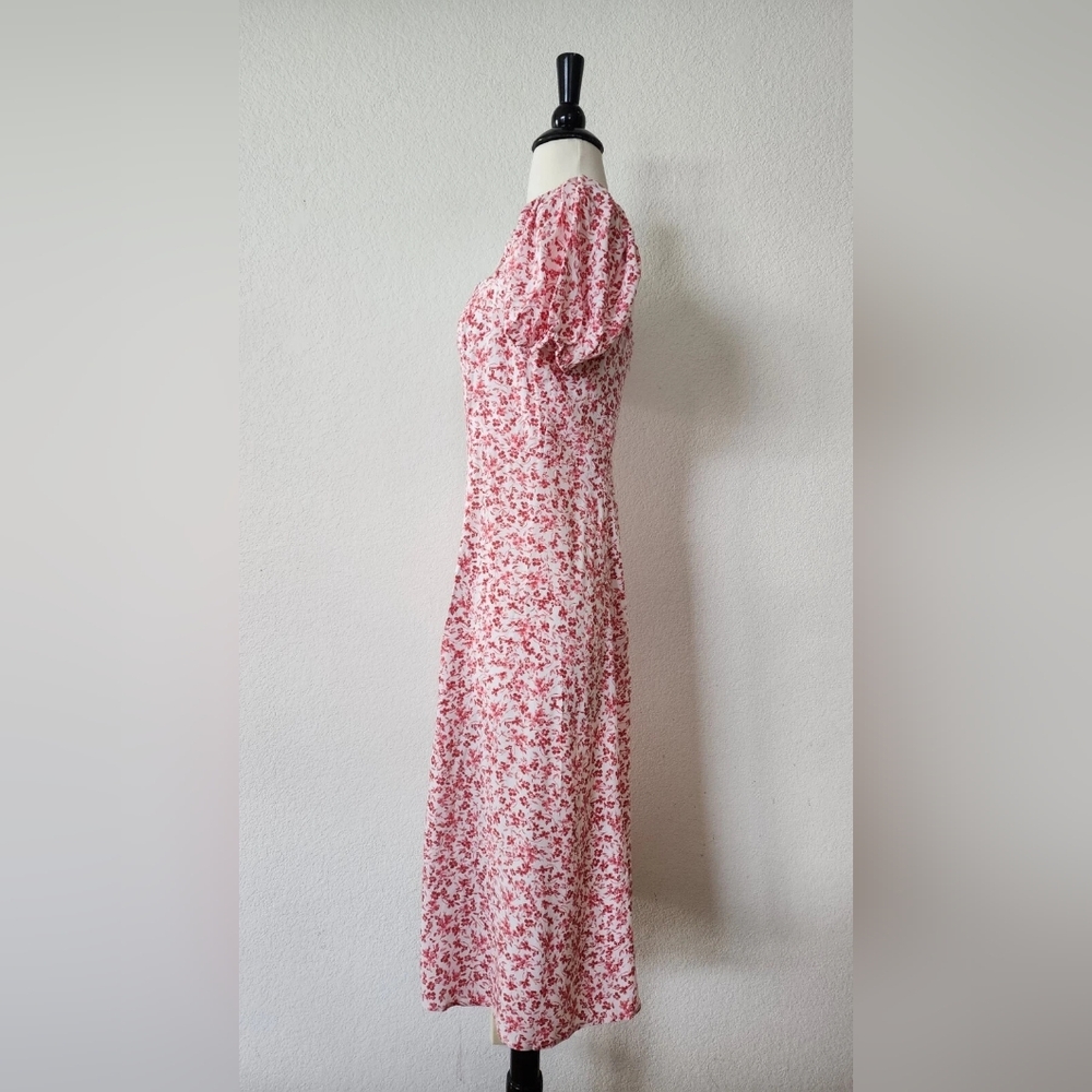 Floral Midi Dress - Pink Floral